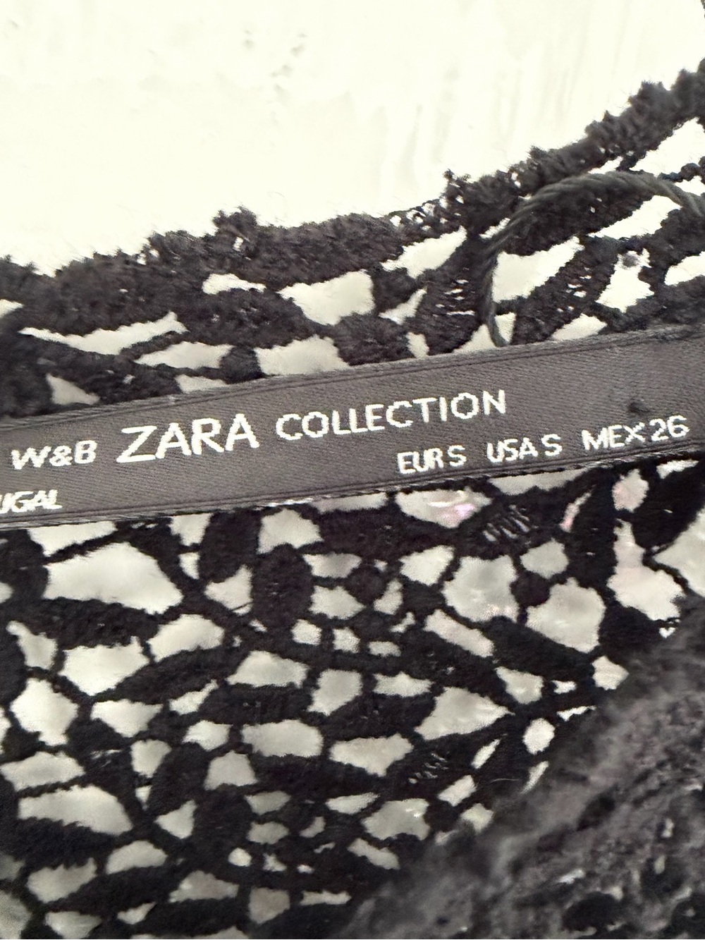 Zara Collection Black Cotton Lace Shift Dress – Size S - Picture 4 of 5
